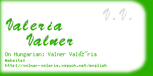 valeria valner business card